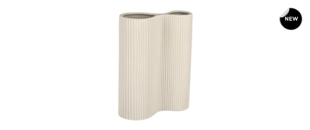 VIVY KNURLED IVORY VASE L_front